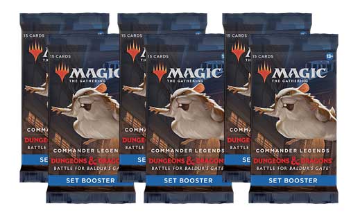 MAGIC COMMANDER LEGENDS BALDUR’S GATE 6x set booster packs