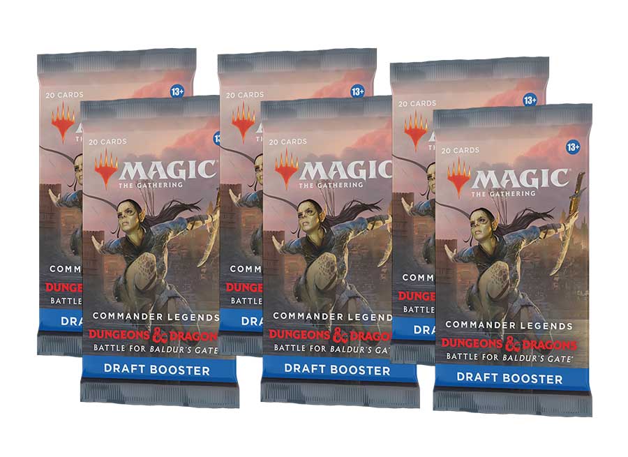 MAGIC COMMANDER LEGENDS BALDUR’S GATE 6x draft booster packs