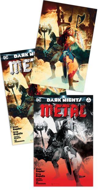 Dark Night: Metal #1 3-pack (Jp Regular, Virgin, B/W (Bill Sienkiewicz Jetpack Comics / Forbidden Planet Exclusive)