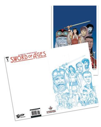 2x Gabriel Rodriguez Sword of Ages #1 Pack Color & B/W (Jetpack Comics / Forbidden Planet Exclusive)
