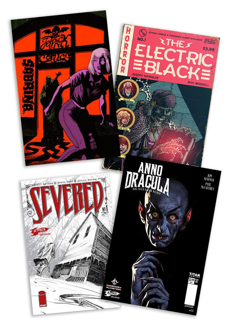 Jetpack Halloween Bundle 4-pack (Electric Black #1, Sabrina #1, Severed #1 & Anno Dracula #1)