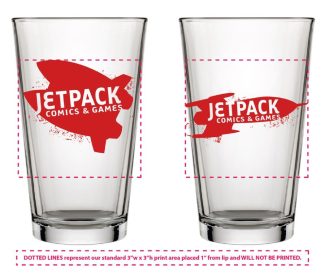 Jetpack Pint Glass (Jetpack Logos)