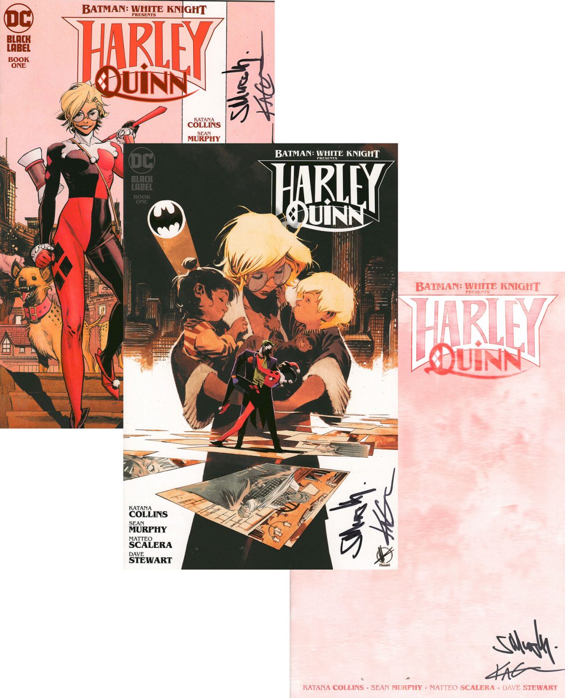 3x Batman White Knight Presents: Harley Quinn #1 (SIGNED BY SEAN MURPHY & KATANA COLLINS)