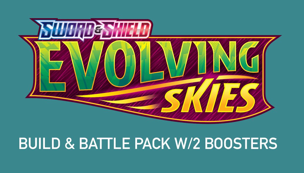 POKEMON EVOLVING SKIES BUILD & BATTLE PACK w/2 boosters Wave 3