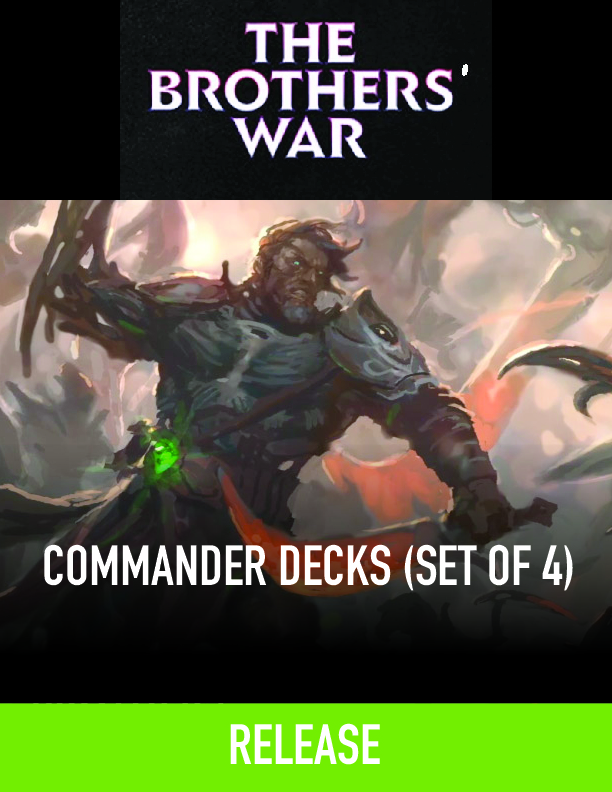 MAGIC THE BROTHER’S WAR COMMANDER DECKS (set of 4)
