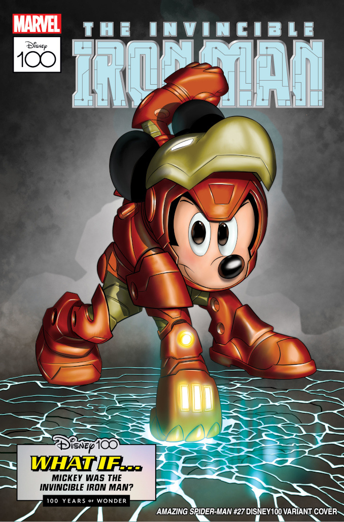 DISNEY 100 YEARS INVINCIBLE IRON MAN #76 VARIANT COVER – (Amazing Spider-Man #27 ships 6/7)