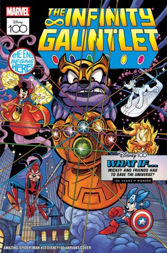 DISNEY 100 YEARS INFINITY GAUNTLET #1 VARIANT COVER – (VAmazing Spider-Man #23 ships 4/5)