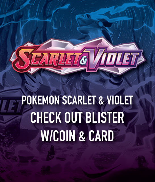 POKEMON SCARLET & VIOLET check out blister w/coin & card