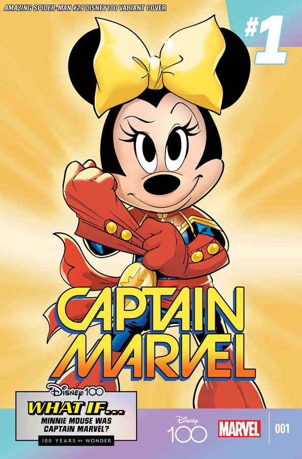 DISNEY 100 YEARS Captain Marvel 1 VARIANT COVER – (Amazing Spider-Man #29 ships 7/12)