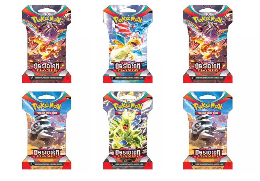 POKEMON Scarlet & Violet: Obsidian Flames 6x booster packs – Available/Shipping 8/7