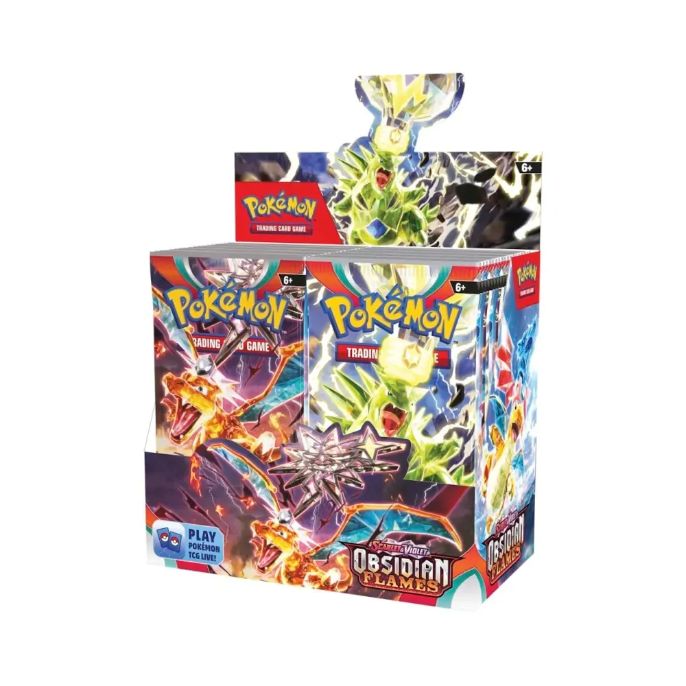 POKEMON Scarlet & Violet: Obsidian Flames BOOSTER BOX (that’s 36 packs) – Available/Shipping 8/7