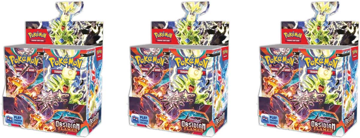 3x POKEMON Scarlet & Violet: Obsidian Flames Booster Boxes – Available/Shipping 8/7
