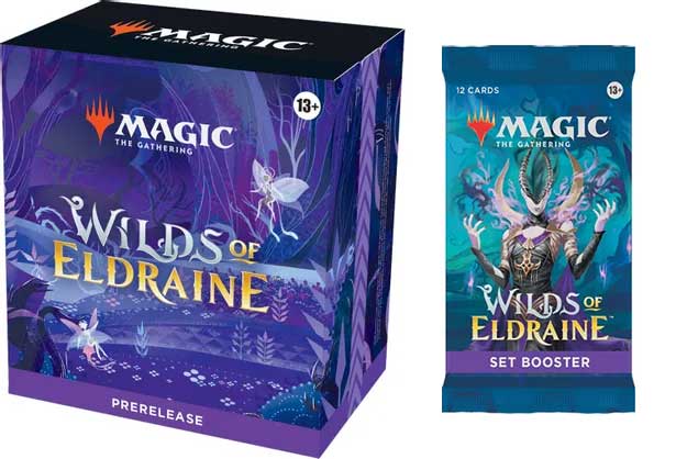 MAGIC WILDS OF ELDRAINE TAKE HOME PRERELEASE PACK (w/1 set booster) – Ships 9/1/23