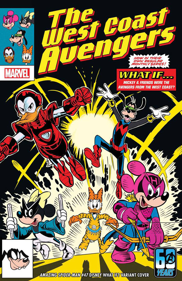 DISNEY 100 YEARS WEST ’24 COAST AVENGERS VARIANT COVER – (Amazing Spider-Man #47 ships 4/10/24)