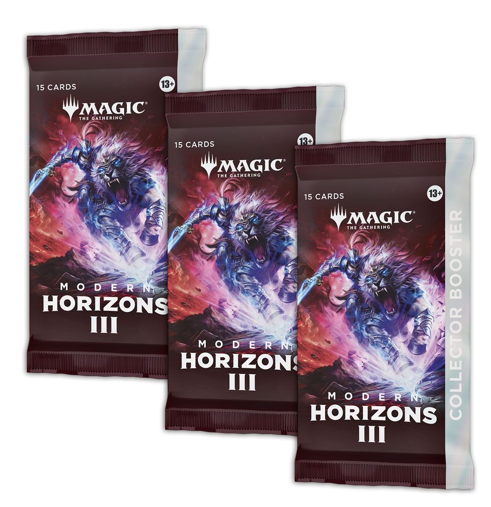 MAGIC THE GATHERING: MODERN HORIZONS 3 – 3 packs of COLLECTOR BOOSTERS  – SHIPS 6/14/2024
