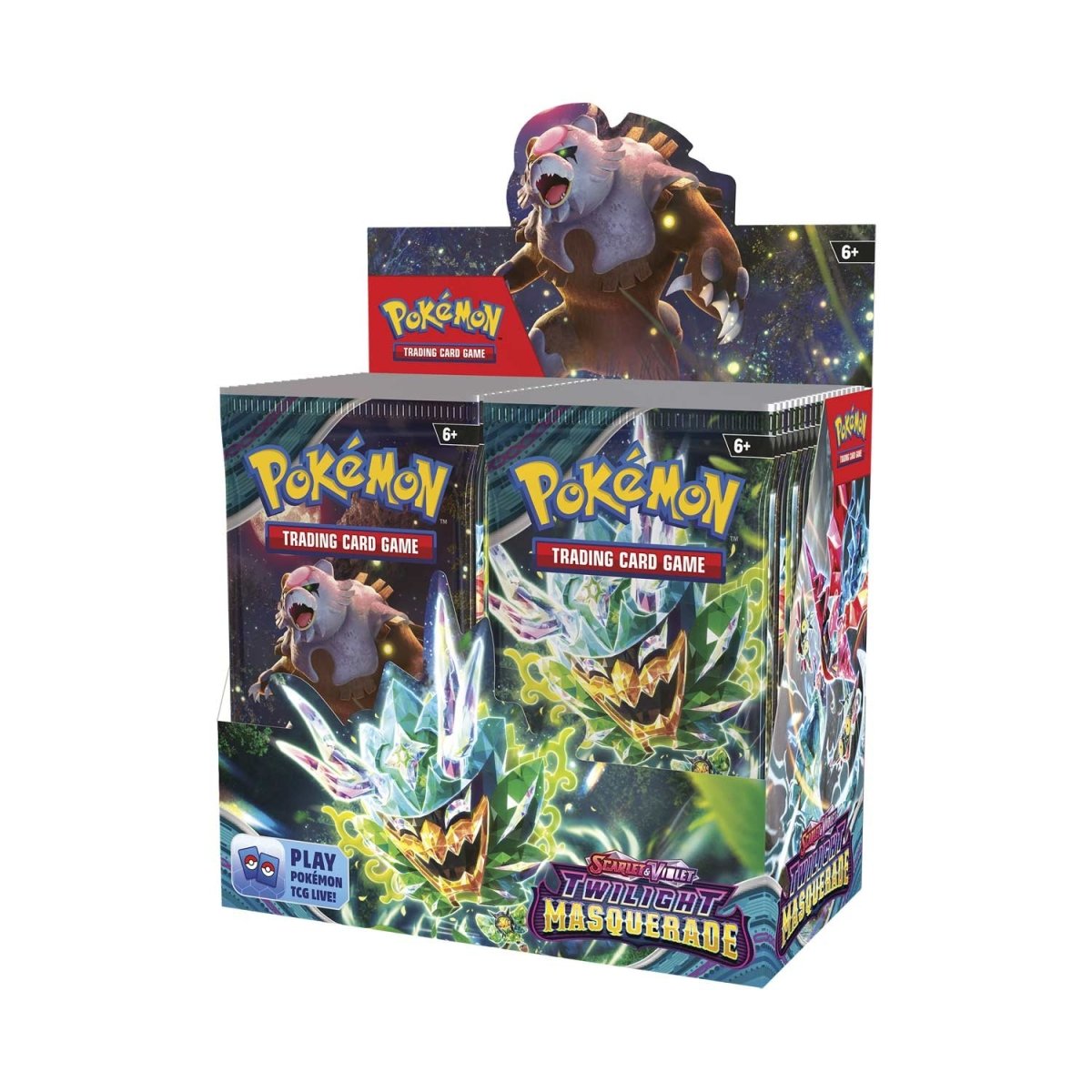 POKEMON SCARLET & VIOLET: TWILIGHT MASQUERADE BOOSTER BOX (that’s 36 packs) – Shipping 5/20/24