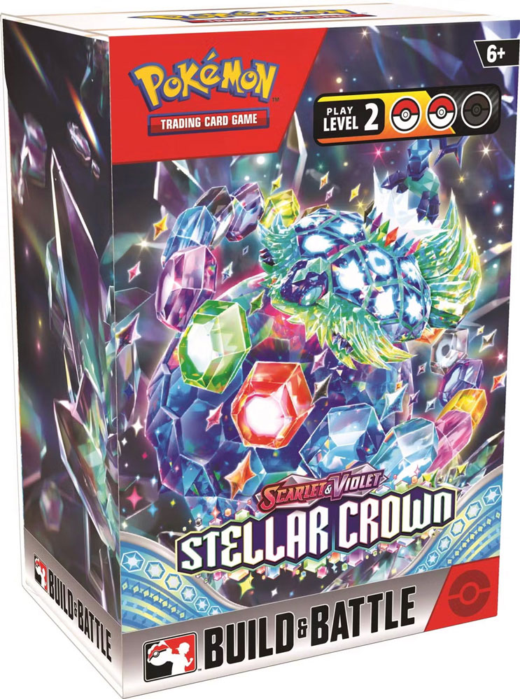 POKEMON SCARLET & VIOLET: STELLAR CROWN TAKE HOME PRERELEASE BUILD & BATTLE PACK  – Available for pick up 9/3