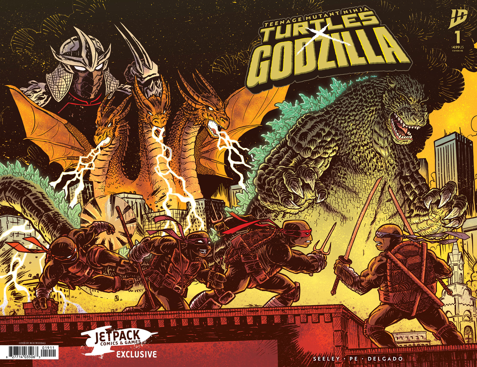 TMNT x GODZILLA JETPACK COMICS RICH WOODALL EXCLUSIVE (Releases Aprx 11/12/25)