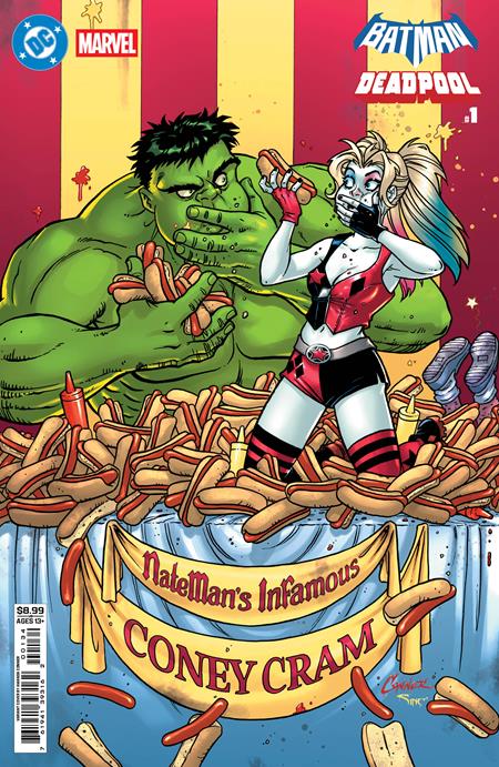 DC MARVEL BATMAN DEADPOOL #1 (ONE SHOT) CVR F AMANDA CONNER HARLEY QUINN HULK CARD STOCK VAR (Releases Aprx 11/19/25)